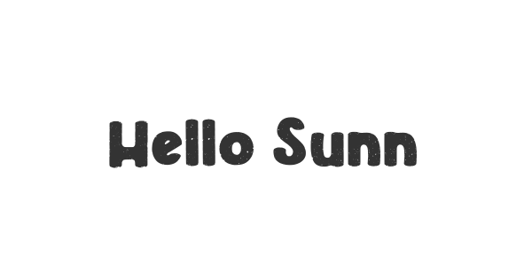 Hello Sunny font thumb